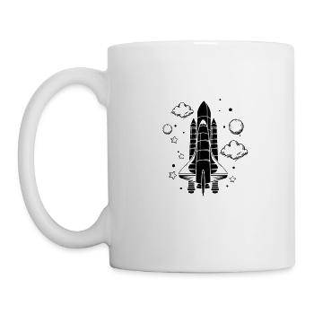 Vaisseau spatial - Astronaute spatial de fusée - Mug blanc - blanc - Gauche
