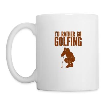 Golf - Golfclub Goldspieler Birdie Elite Luxus - Tasse - Weiß - Links