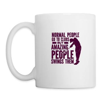 Golf - Golfclub Goldspieler Birdie Elite Luxus - Tasse - Weiß - Links