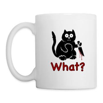 cat what? - Tasse - Weiß - Links