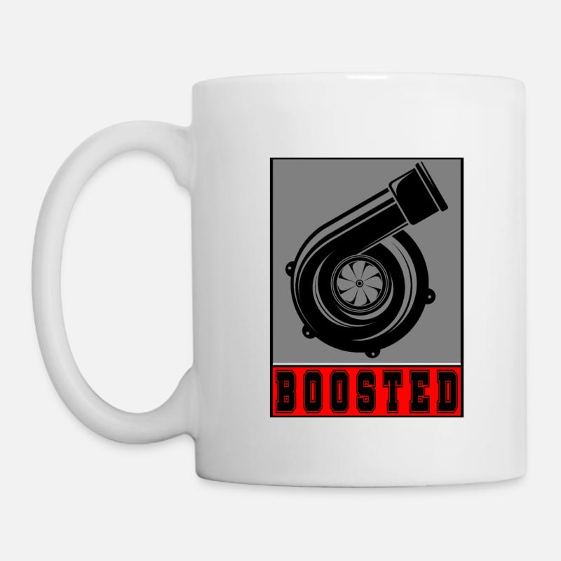 Boosted turbo turbocharger - Mug - white