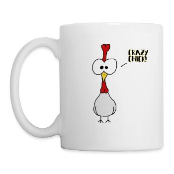 Crazy Chick - Tasse - Weiß - Links