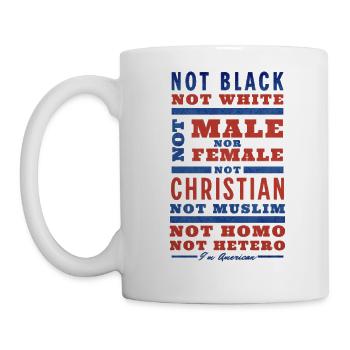 Pas noir pas blanc Je suis américain - Mug blanc - blanc - Gauche