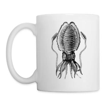 Squid Drawn Vintage - Mug - white - Left
