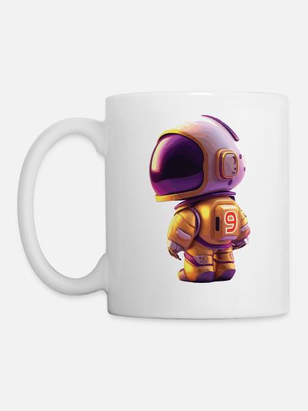 Space Kid Young Astronaut Geburtstag neun - Tasse - Weiß