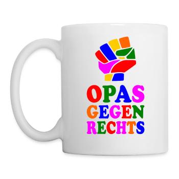 Opas gegen rechts - Tasse - Weiß - Links