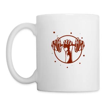 Musculation - Haltérophilie - Fitness - Entraînement - Mug blanc - blanc - Gauche