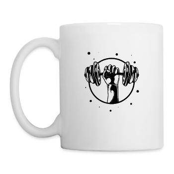 Bodybuilding - Gewichtheben Fitness Workout Gym - Tasse - Weiß - Links