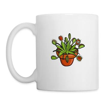 Carnivorous plant Venus flytrap plant - Mug - white - Left