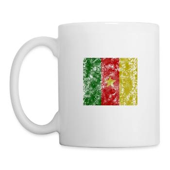 Kamerun vintage Flagge Fahn - Tasse - Weiß - Links