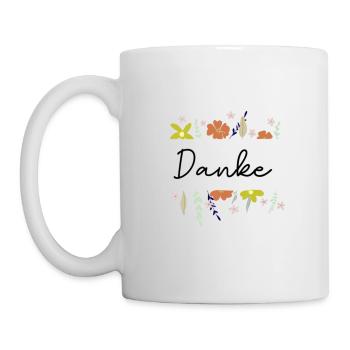 Danke - Tasse - Weiß - Links