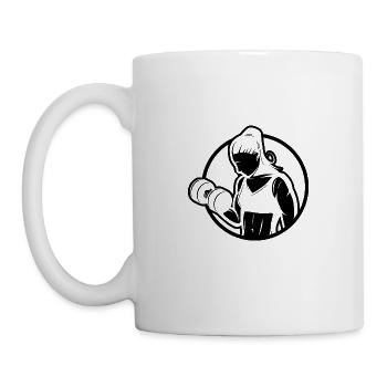 Bodybuilding - Gewichtheben Fitness Workout - Tasse - Weiß - Links