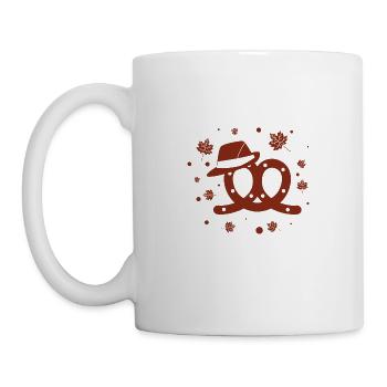 Brezel - Festzelt- Bierzelt - Party - Volksfest - Tasse - Weiß - Links