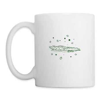 Krokodil - Tasse - Weiß - Links