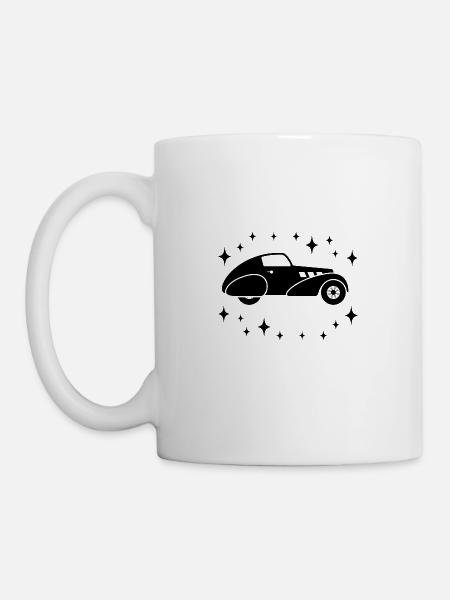 Oldtimer - Auto Nostalgisch Fahrzeuge - Tasse - Weiß