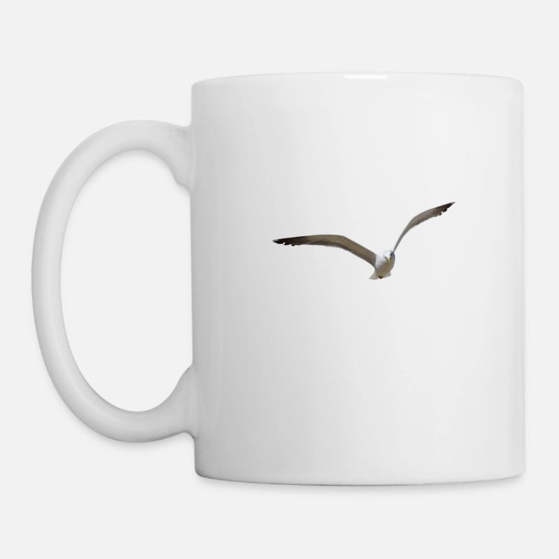 Möwen fliegen stundenlang - Tasse - Weiß