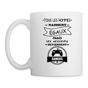 hommes gamer,geek,gaming,console - Mug blanc - blanc - Gauche