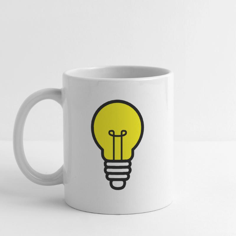 Light bulb lamp idea icon vector Mug