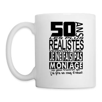 50 ans sans déconner / cadeaux 50 ans / 50 ans - Mug blanc - blanc - Gauche