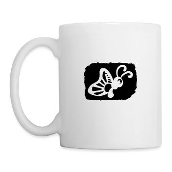 lustiger Schmetterling - Naturschutz Umwelt Klima - Tasse - Weiß - Links