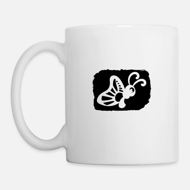 funny butterfly - nature conservation environment climate - Mug - white
