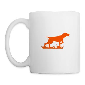 Jagdhund Silhouette für Jäger und Jägerinnen - Tasse - Weiß - Links