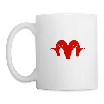 Mufflon Widder Hörner Jagd Symbol Waidmann - Tasse - Weiß - Links