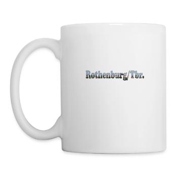 Die mittelalterliche Stadt Rothenburg -Tauber - Tasse - Weiß - Links