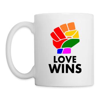 Love wins - Tasse - Weiß - Links
