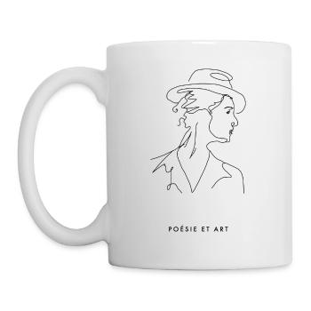 Poesie ist Kunst - Tasse - Weiß - Links