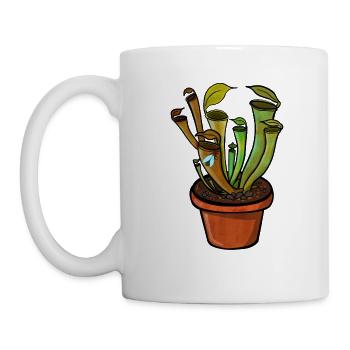 Carnivorous plant lures fly - Mug - white - Left