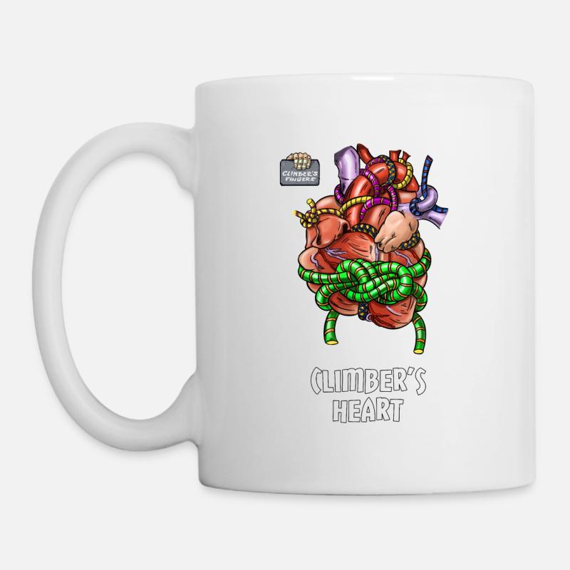 Cooles Klettermotiv - Kletterherz - Tasse - Weiß