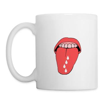 cuckold cuck zunge - Tasse - Weiß - Links