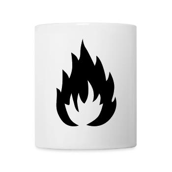 Flamme - Tasse - Weiß - Vorne