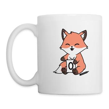 I Give Zero Fox - Tasse - Weiß - Links