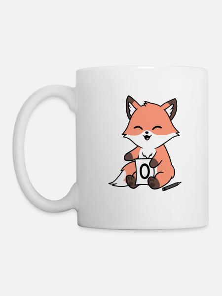 I Give Zero Fox - Tasse - Weiß