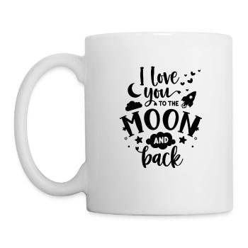 Je t’aime jusqu’à la Lune et retour - Mug blanc - blanc - Gauche