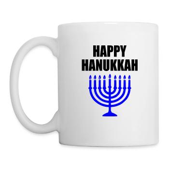 HAPPY HANUKKAH - Tasse - Weiß - Links