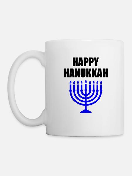 HAPPY HANUKKAH - Tasse - Weiß