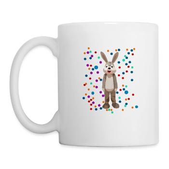 künstlerischer Hase - Tasse - Weiß - Links