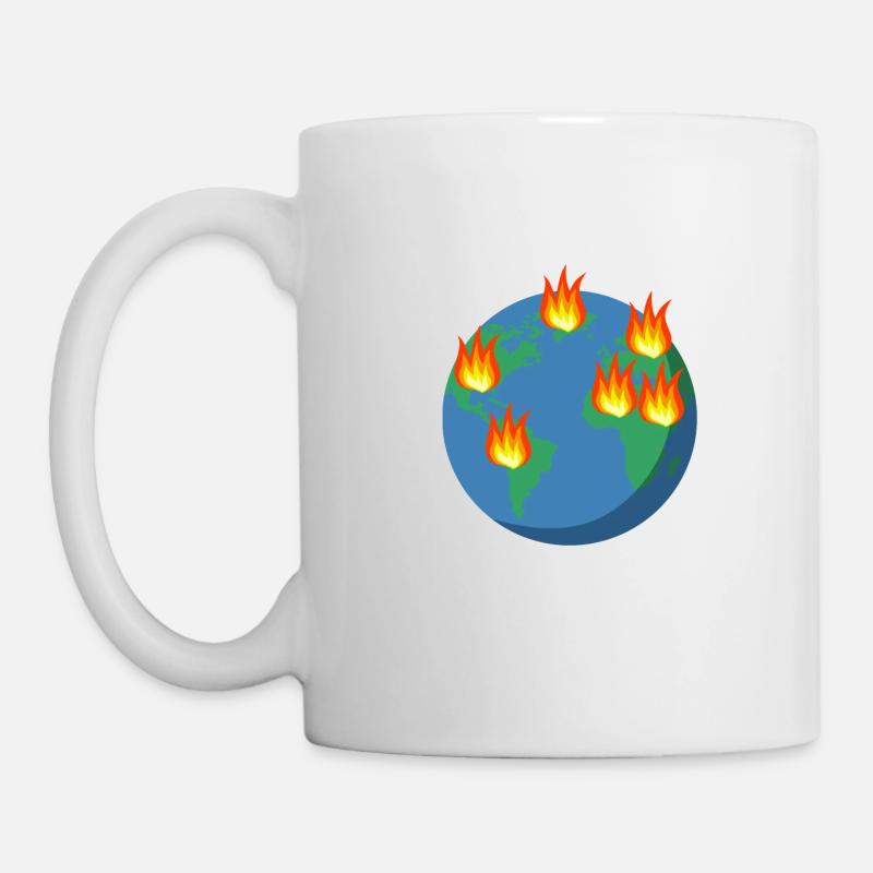 World on fire - Tasse - Weiß
