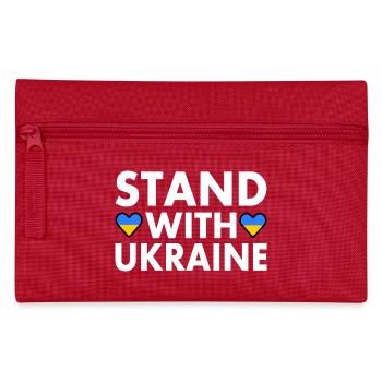 stand with ukraine - Federtasche - Rot - Vorne