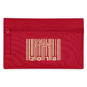 vintage 2018 Code barre 2018: Année 2025. - Trousse - rouge - Devant