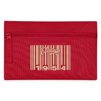 vintage 1954 Code barre 1954: Année 2025. - Trousse - rouge - Devant