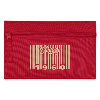 vintage 1960 Code barre 1960: Année 2025. - Trousse - rouge - Devant