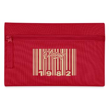 Vintage 1982 Barcode 1982: Year 2025. - Pencil Case - red - Front