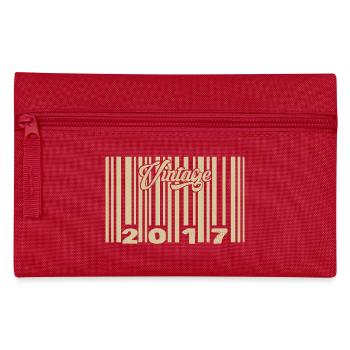 Jahrgang 2017 Barcode 2017: Jahr 2025. - Federtasche - Rot - Vorne