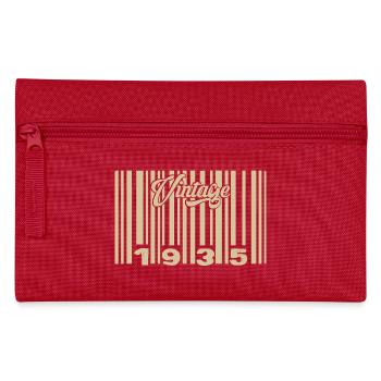 Vintage 1935 Barcode 1935: Year 2025. - Pencil Case - red - Front