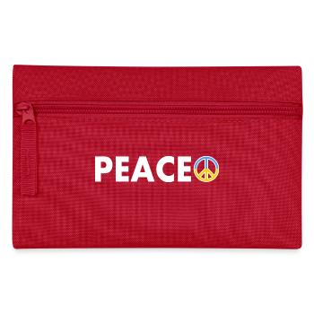peace - Pencil Case - red - Front
