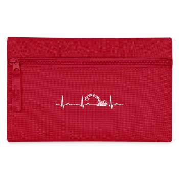 EKG HERZSCHLAG BAGGER White - Federtasche - Rot - Vorne
